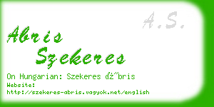 abris szekeres business card